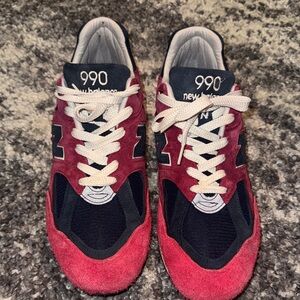 New Balance Burgundy and Navy Sneakers